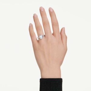 Octagon bezel ring Lab-grown diamonds 2.0 ct tw, Octagon shape, 14K white gold