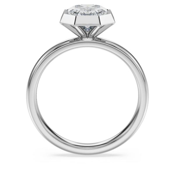 Octagon bezel ring Lab-grown diamonds 2.0 ct tw, Octagon shape, 14K white gold - Image 5