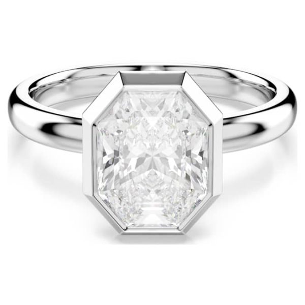 Octagon bezel ring Lab-grown diamonds 2.0 ct tw, Octagon shape, 14K white gold - Image 7