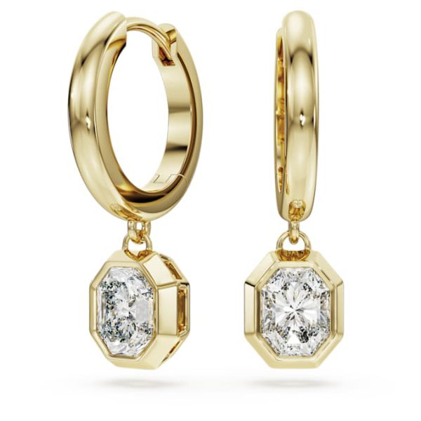 Octagon drop earrings Lab-grown diamonds 1.0 ct tw, Octagon shape, 14K yellow gold - Image 2