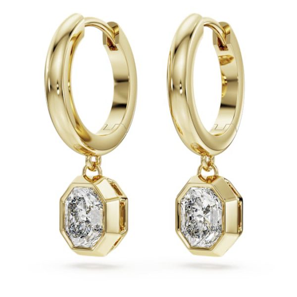 Octagon drop earrings Lab-grown diamonds 1.0 ct tw, Octagon shape, 14K yellow gold - Image 4