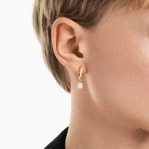 Octagon drop earrings Lab-grown diamonds 1.0 ct tw, Octagon shape, 14K yellow gold