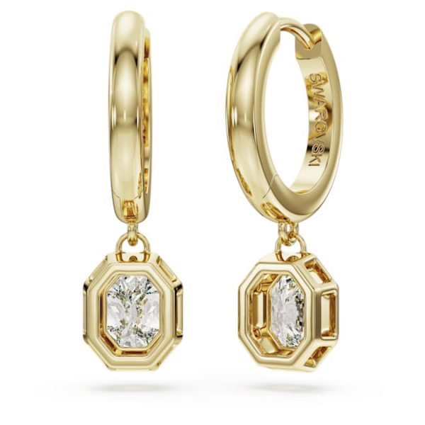 Octagon drop earrings Lab-grown diamonds 1.0 ct tw, Octagon shape, 14K yellow gold - Image 5