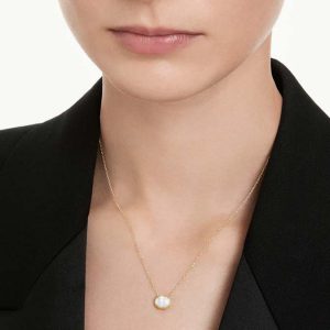 Octagon pendant Lab-grown diamonds 1.0 ct tw, Octagon shape, 14K yellow gold