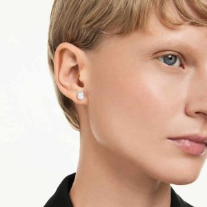 Octagon stud earrings Lab-grown diamonds 1.0 ct tw, Octagon shape, 14K white gold