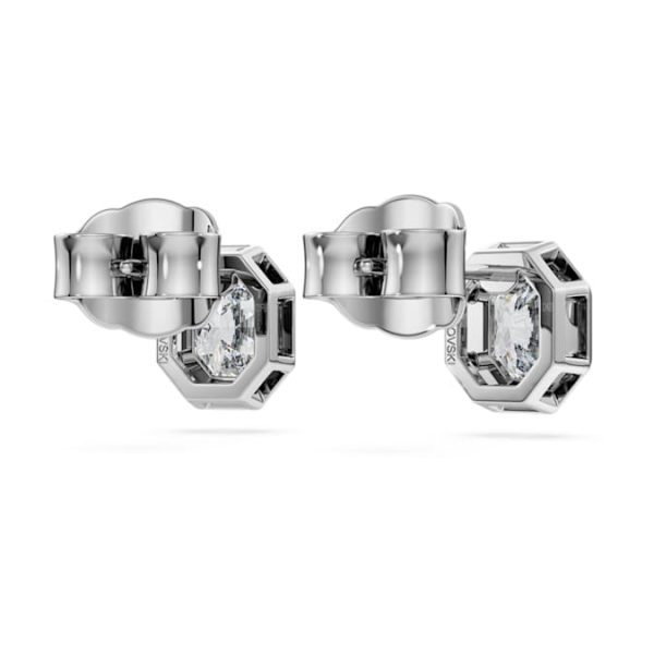 Octagon stud earrings Lab-grown diamonds 1.0 ct tw, Octagon shape, 14K white gold - Image 5