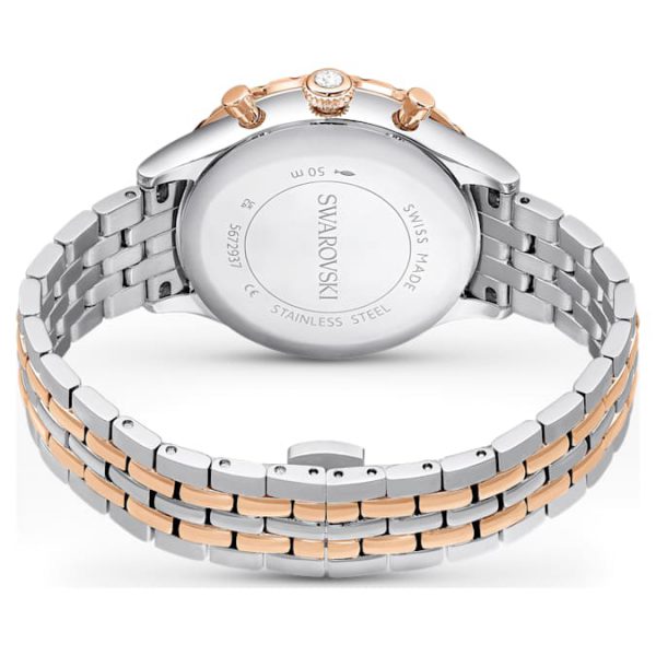 Octea chrono watch Swiss Made, Metal bracelet, Rose gold tone, Mixed metal finish - Image 4