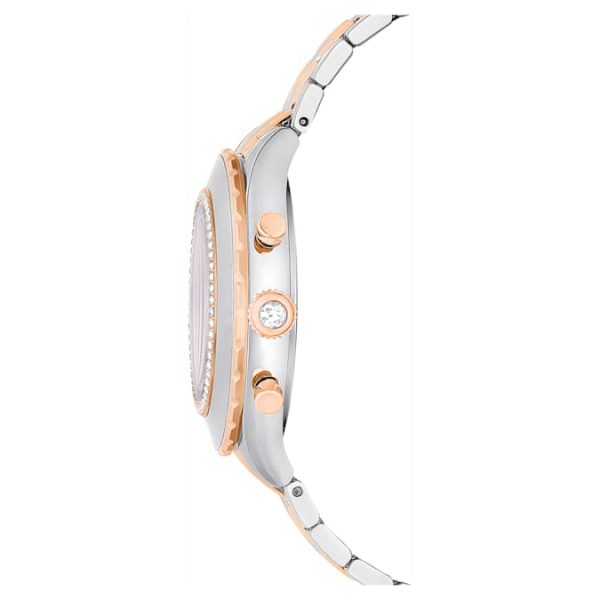 Octea chrono watch Swiss Made, Metal bracelet, Rose gold tone, Mixed metal finish - Image 7