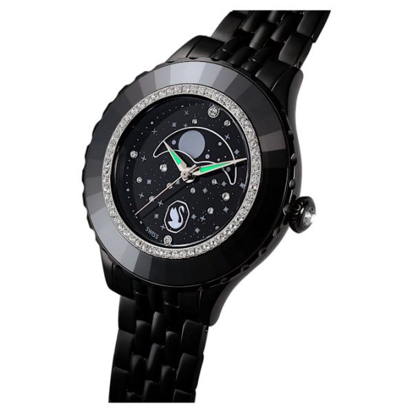 Octea moon watch Swiss Made, Moon, Metal bracelet, Black, Black finish - Image 3
