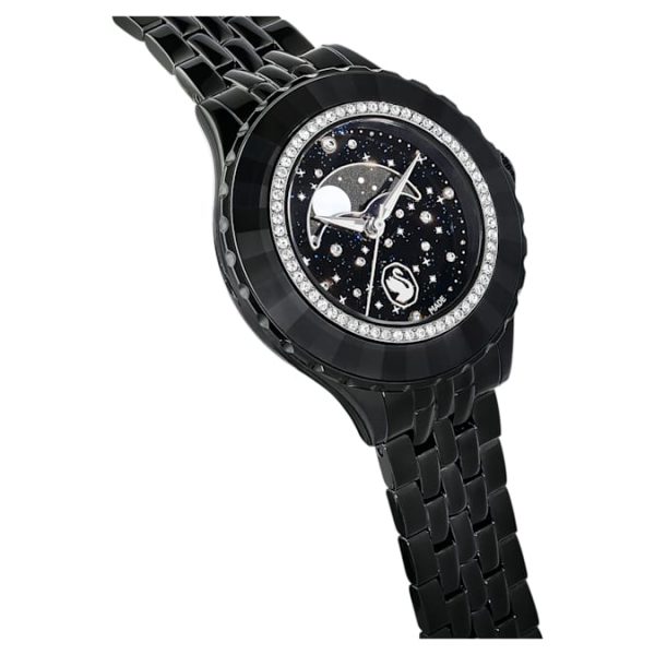 Octea moon watch Swiss Made, Moon, Metal bracelet, Black, Black finish - Image 7