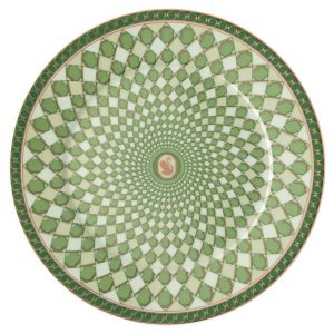 Signum bread plate Porcelain, Green