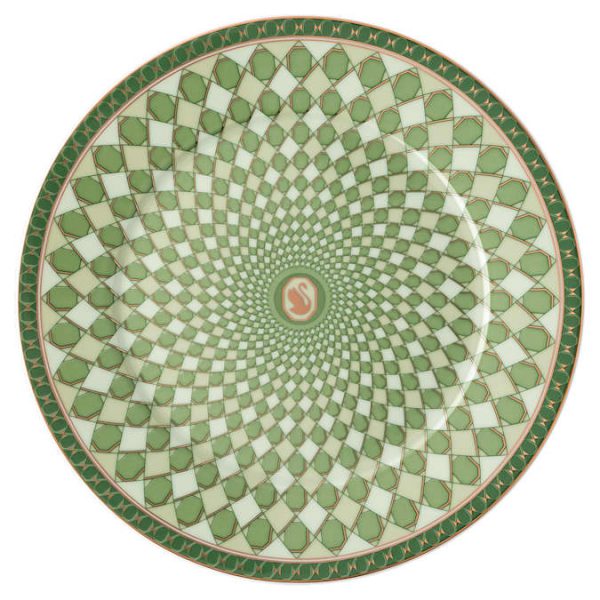 Signum bread plate Porcelain, Green