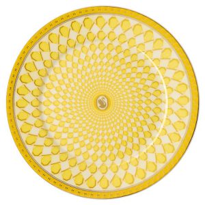 Signum bread plate Porcelain, Yellow