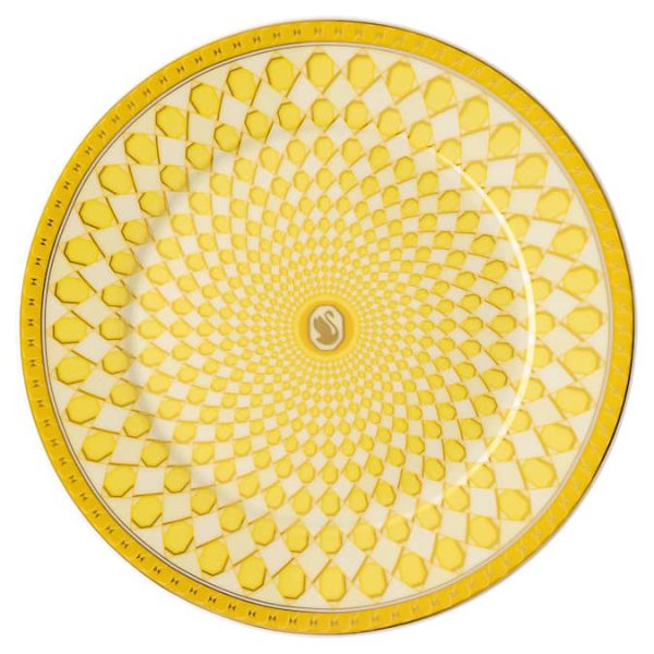 Signum bread plate Porcelain, Yellow