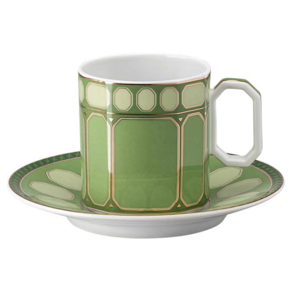 Signum coffee cup with saucer Porcelain, Green - Image 2