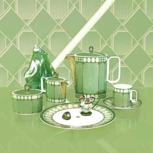 Signum coffee pot Porcelain, Green