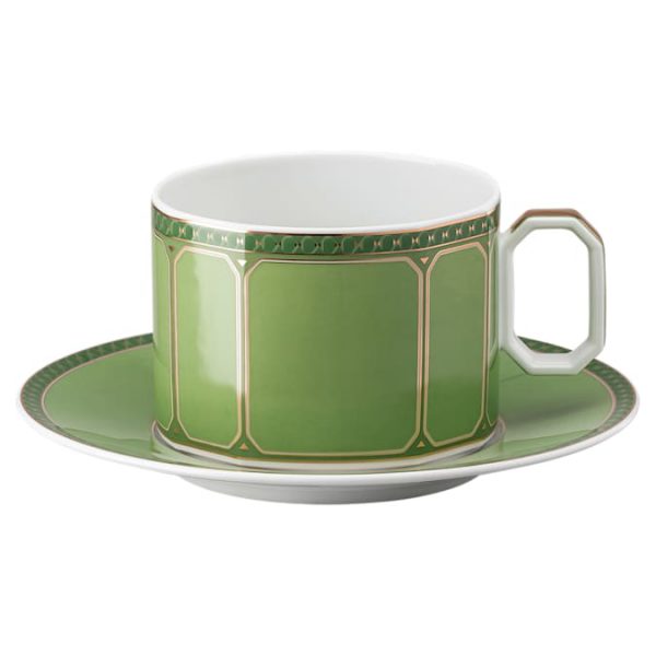 Signum cup with saucer Porcelain, Green - Image 2