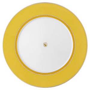 Signum dinner plate Porcelain, Yellow