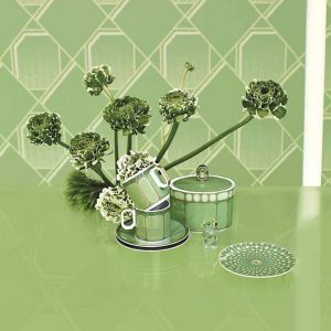 Signum espresso cup with saucer Porcelain, Green