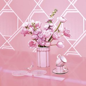 Signum espresso cup with saucer Porcelain, Pink