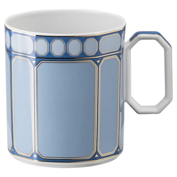 Signum mug with lid Porcelain, Blue - Image 3