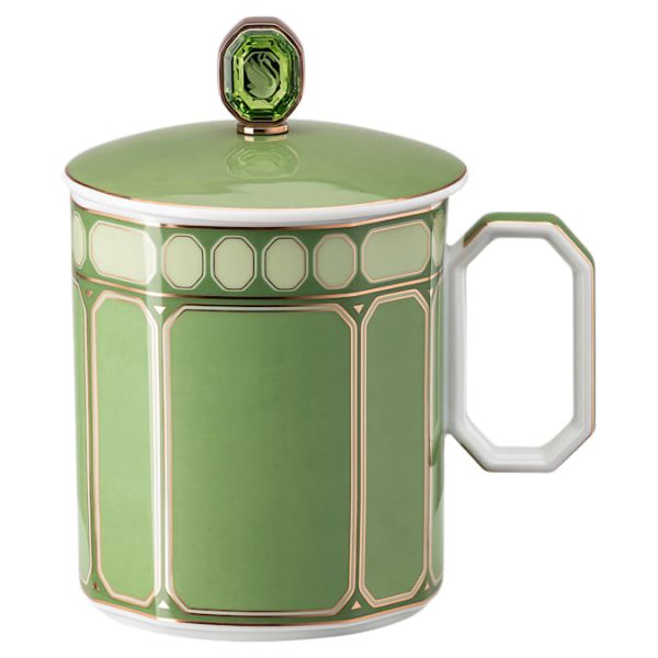Signum mug with lid Porcelain, Green - Image 2
