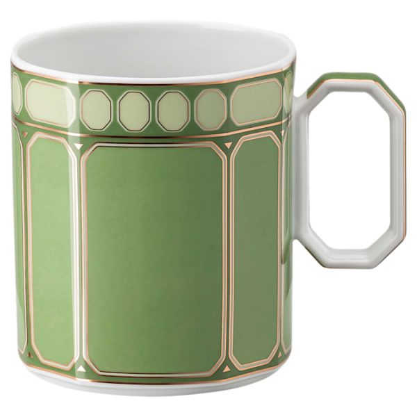 Signum mug with lid Porcelain, Green - Image 3