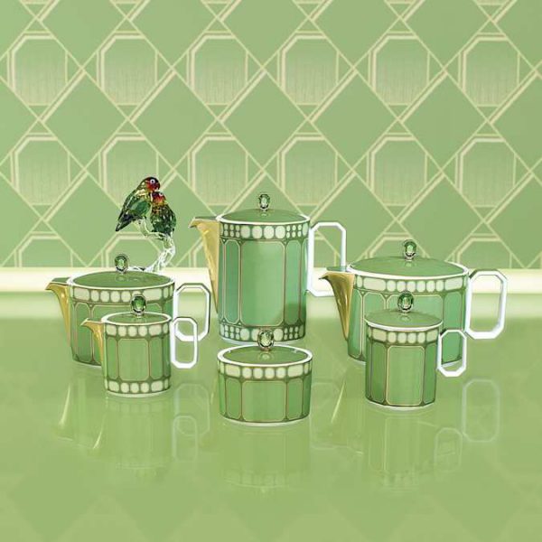 Signum mug with lid Porcelain, Green - Image 7
