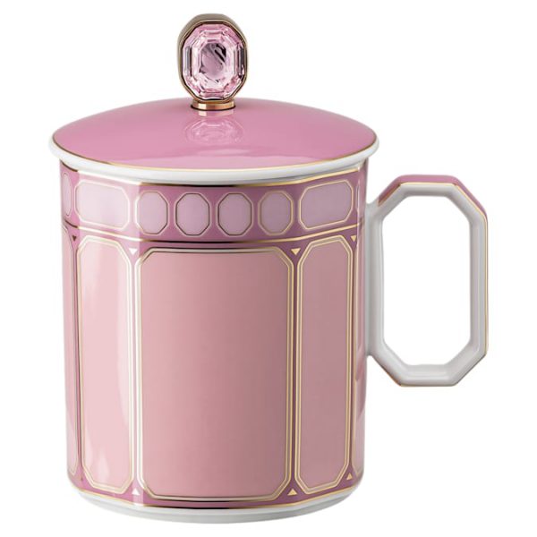 Signum mug with lid Porcelain, Pink - Image 2