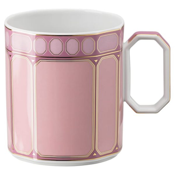 Signum mug with lid Porcelain, Pink - Image 3