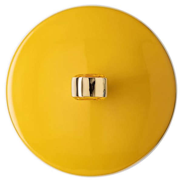 Signum mug with lid Porcelain, Yellow - Image 6