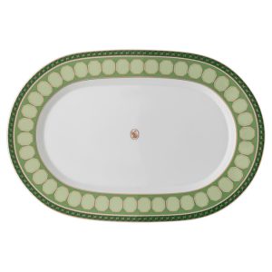 Signum platter plate Porcelain, Large, Green