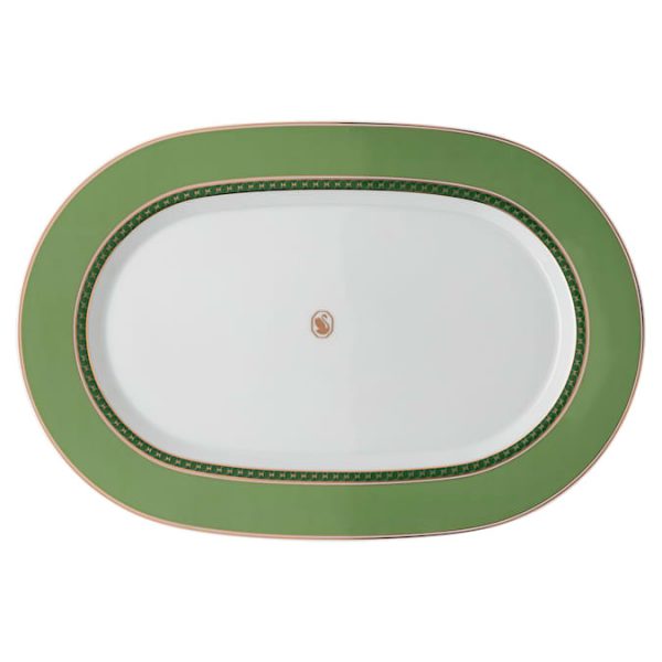 Signum platter plate Porcelain, Small, Green