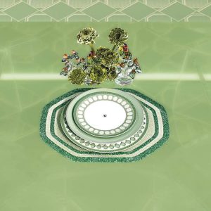 Signum soup plate Porcelain, Green
