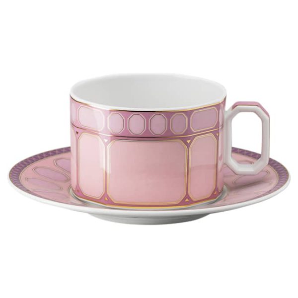 Signum teacup with saucer Porcelain, Pink - Image 2