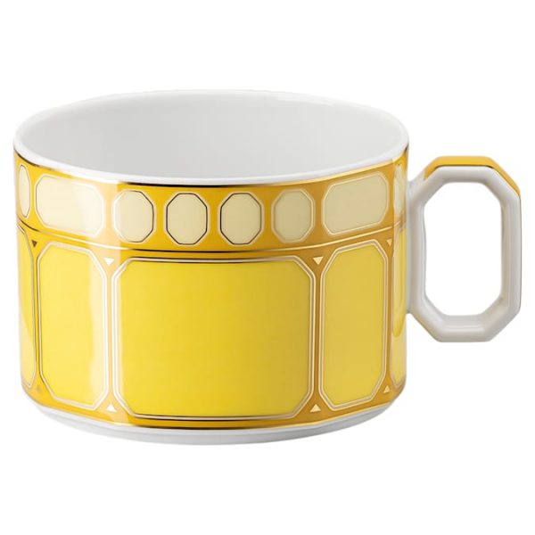 Signum teacup with saucer Porcelain, Yellow - Image 3