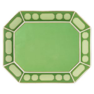 Signum tray Porcelain, Large, Green