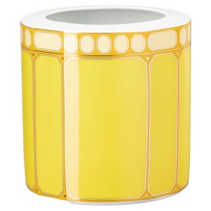 Signum vase Porcelain, Wide, Yellow