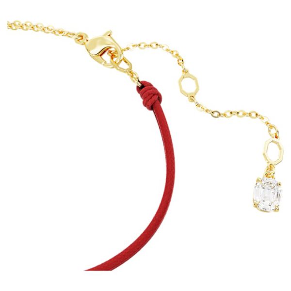 Snake bracelet Crystal pearl, Mixed cuts, Year of the Snake, Red, Gold-tone plated - Image 3