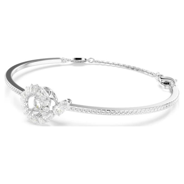Snake bracelet Mixed cuts, Year of the Snake, White, Rhodium plated - Image 2