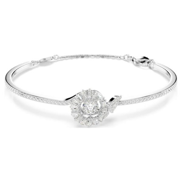 Snake bracelet Mixed cuts, Year of the Snake, White, Rhodium plated - Image 5