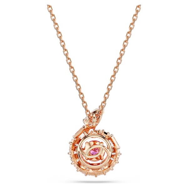 Snake pendant Mixed cuts, Year of the Snake, Red, Rose gold-tone plated - Image 4