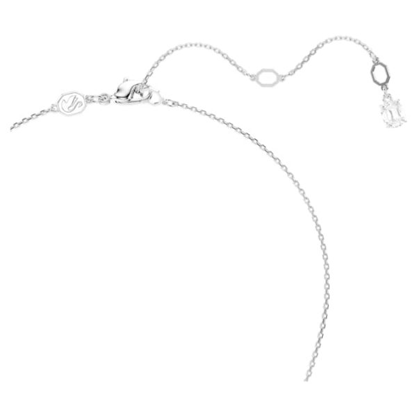Snake pendant Mixed cuts, Year of the Snake, White, Rhodium plated - Image 3