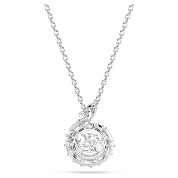 Snake pendant Mixed cuts, Year of the Snake, White, Rhodium plated - Image 4
