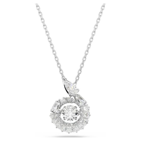 Snake pendant Mixed cuts, Year of the Snake, White, Rhodium plated - Image 5
