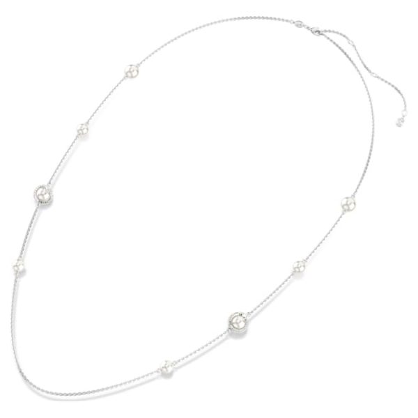 Snake strandage Crystal pearl, Mixed cuts, Year of the Snake, White, Rhodium plated - Image 3