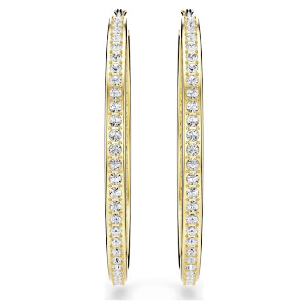 Sommerset hoop earrings White, Gold-tone plated - Image 3