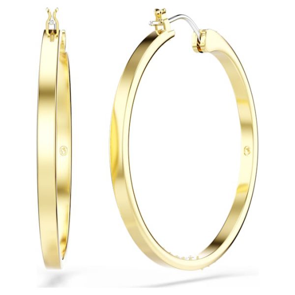 Sommerset hoop earrings White, Gold-tone plated - Image 5