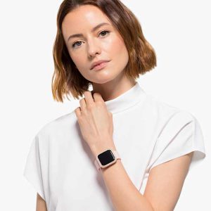Sparkling case For Apple Watch® Series 4 & 5, 40 mm, Rose gold tone