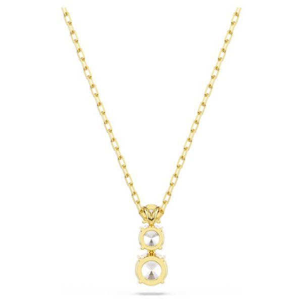 Stilla Attract pendant Round cut, White, Gold-tone plated - Image 6